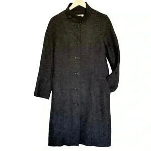 BEYOND THREADS Womens Alpaca Wool Coat Size M Charcoal Gray Fully Lined